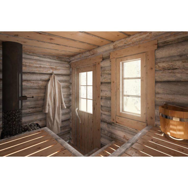 Kelo sauna interior